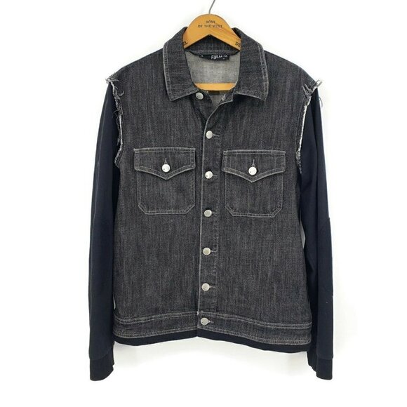 Federation Other - Federation + Denim Jacket Mens Medium Black Button Front